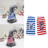 Maxbell Maxbell 100% Cotton Adorable Dog Clothes Doggy Shirt Vest Puppy Apparel Clothing XL Blue