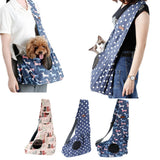 Maxbell Maxbell Pet Sling Carrier Hands Free Adjustable Single Shoulder Bag Blue Dot