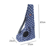 Maxbell Maxbell Pet Sling Carrier Hands Free Adjustable Single Shoulder Bag Blue Dot