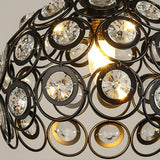 Maxbell 2 pcs Elegant Iron Crystal Ceiling Light Cover Chandelier Pendant Lampshade