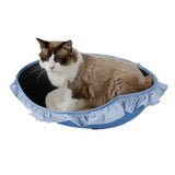 Maxbell Maxbell Super Soft Removable Pet Cat Dog Warm House Cushion Sleep Mat Pad Blue