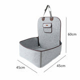 Maxbell Maxbell Pet Front Seat Cover Protector for All Cars Dog Cat Booster Carrier Grey