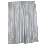 Maxbell Rod Pocket Satin Window Curtains Blackout Shade Curtains 200x250cm Grey - Aladdin Shoppers