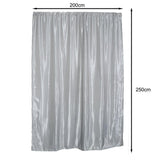 Maxbell Rod Pocket Satin Window Curtains Blackout Shade Curtains 200x250cm Grey - Aladdin Shoppers