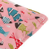 Maxbell Maxbell Cute Fish Print Spring Summer Dual Use Pet Dog Cat Chushion Pillow Bed Pink