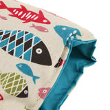 Maxbell Maxbell Cute Fish Print Spring Summer Dual Use Pet Dog Cat Chushion Pillow Bed Blue