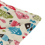 Maxbell Maxbell Cute Fish Print Spring Summer Dual Use Pet Dog Cat Chushion Pillow Bed Blue