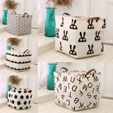 Maxbell 2x Cute Reusable Square Storage Basket Laundry Bin Home Organiser Makeup Box