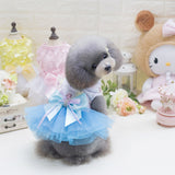 Maxbell Maxbell Lovely Puppy Skirt Princess Dress Bowtie Party Clothes for Small Pet Dog XS