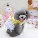 Maxbell Maxbell Dog Evening Wedding Dress Formal Clothes Butterfly Bownot Princess Skirt M