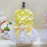 Maxbell Maxbell Dog Evening Wedding Dress Formal Clothes Butterfly Bownot Princess Skirt L
