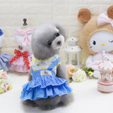 Maxbell Maxbell Dog Pet Princess Lace Dress Puppy Polka Dots Tutu Skirt Party Costume L