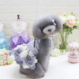 Maxbell Maxbell Cute Rose Design Pet Dog Cat Fancy Dress Party Festival Costume Apparel M