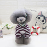 Maxbell Maxbell Adorable Puppy Jumpsuit Teddy Pantsuit Dog  Stripes Clothes 100% Cotton M