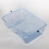 Maxbell Maxbell Plastic Reptile Terrapin Tortoise Turtle Tank Vivarium & Cover Light Blue