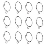 Maxbell 12 Piezas Gancho Anillo Cortina de Metal Resina Suspensión Diseño de Apertura Inoxidable - Aladdin Shoppers