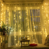 Maxbell 304 LED Curtain Light Fairy String Light Home Curtain Decor Lamp Warm White - Aladdin Shoppers