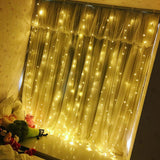 Maxbell 304 LED Curtain Light Fairy String Light Home Curtain Decor Lamp Warm White - Aladdin Shoppers