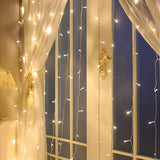 Maxbell 304 LED Curtain Light Fairy String Light Home Curtain Decor Lamp Warm White - Aladdin Shoppers