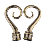 Maxbell Pair Window Curtain Pole End Drape Rod Finals Head Inner Dia. 22mm 2# Bronze - Aladdin Shoppers