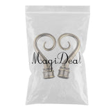 Maxbell Pair Window Curtain Pole End Drape Rod Finals Head Inner Dia. 22mm 2# Bronze - Aladdin Shoppers