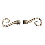 Maxbell Pair Window Curtain Pole End Drape Rod Finals Head Inner Dia. 22mm 2# Bronze - Aladdin Shoppers