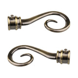 Maxbell Pair Window Curtain Pole End Drape Rod Finals Head Inner Dia. 22mm 2# Bronze - Aladdin Shoppers