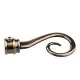 Maxbell Pair Window Curtain Pole End Drape Rod Finals Head Inner Dia. 22mm 2# Bronze - Aladdin Shoppers