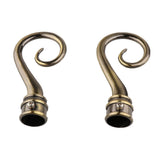Maxbell Pair Window Curtain Pole End Drape Rod Finals Head Inner Dia. 22mm 2# Bronze - Aladdin Shoppers