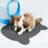 Maxbell Maxbell Non slip Flexible Pet Litter Mat Cat Litter Trapping Mat Pet Food Mat gray