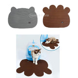 Maxbell Maxbell Non slip Flexible Pet Litter Mat Cat Litter Trapping Mat Pet Food Mat gray