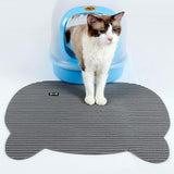 Maxbell Maxbell Non slip Flexible Pet Litter Mat Cat Litter Trapping Mat Pet Food Mat gray