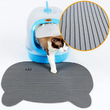 Maxbell Maxbell Non slip Flexible Pet Litter Mat Cat Litter Trapping Mat Pet Food Mat gray