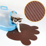 Maxbell Maxbell Non slip Flexible Pet Litter Mat Cat Litter Trapping Mat Pet Food Mat brown