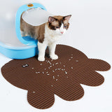 Maxbell Maxbell Non slip Flexible Pet Litter Mat Cat Litter Trapping Mat Pet Food Mat brown