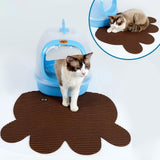 Maxbell Maxbell Non slip Flexible Pet Litter Mat Cat Litter Trapping Mat Pet Food Mat brown