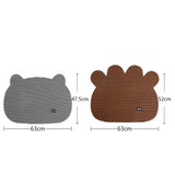 Maxbell Maxbell Non slip Flexible Pet Litter Mat Cat Litter Trapping Mat Pet Food Mat brown