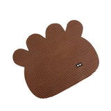 Maxbell Maxbell Non slip Flexible Pet Litter Mat Cat Litter Trapping Mat Pet Food Mat brown