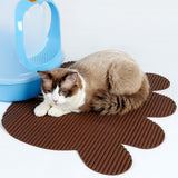 Maxbell Maxbell Non slip Flexible Pet Litter Mat Cat Litter Trapping Mat Pet Food Mat brown