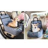 Maxbell Maxbell Functional Pet Front Seat Cover Protector Soft Pet Booster Bed&Lounge Grey