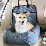 Maxbell Maxbell Functional Pet Front Seat Cover Protector Soft Pet Booster Bed&Lounge Grey