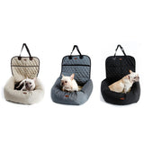 Maxbell Maxbell Functional Pet Front Seat Cover Protector Soft Pet Booster Bed&Lounge Beige