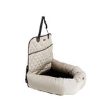 Maxbell Maxbell Functional Pet Front Seat Cover Protector Soft Pet Booster Bed&Lounge Beige