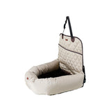 Maxbell Maxbell Functional Pet Front Seat Cover Protector Soft Pet Booster Bed&Lounge Beige