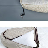 Maxbell Maxbell Functional Pet Front Seat Cover Protector Soft Pet Booster Bed&Lounge Beige