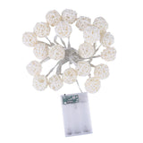 Maxbell LED Rattan Ball String Fairy Light for Christmas Decor 2.2m-20 Led White - Aladdin Shoppers