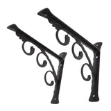 Maxbell 2x L Shaped Wall Mounted Shelf Bracket Metal Hanging Holder 20x15cm