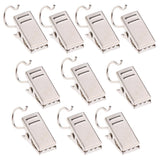 Maxbell 30 x Shower Curtain Clips with Hook Gliding Hanging Clamp Hanger Hook, Clothes Peg 32mm Silver