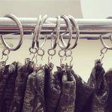 Maxbell 30 x Shower Curtain Clips with Hook Gliding Hanging Clamp Hanger Hook, Clothes Peg 32mm Silver - Aladdin Shoppers