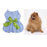 Maxbell Maxbell Puppy Dog Floral Princess Dress with Bownot Costume for Party Wedding Show Purple Dot